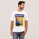 Kamala Harris Sie kann es tun! Männer Basic T-Shir T-Shirt (Vorne ganz)