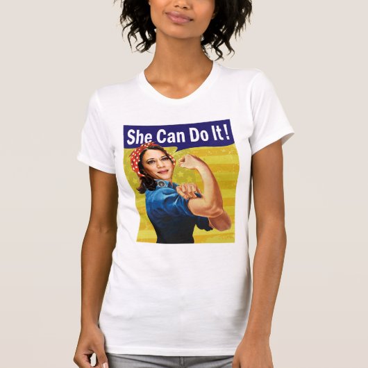 Kamala Harris Sie kann es tun! T-Shirt (Vorderseite)