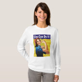 Kamala Harris Sie kann es tun! T-Shirt (Vorne ganz)