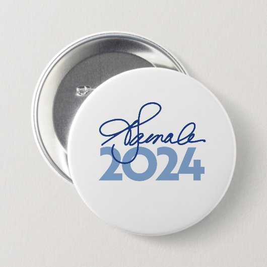 Kamala Harris Signature 2024 Button (Vorne & Hinten)