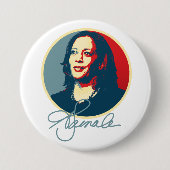 Kamala Harris Signature Portrait Button (Vorderseite)