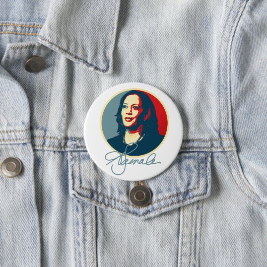 Kamala Harris Signature Portrait Button (Beispiel)