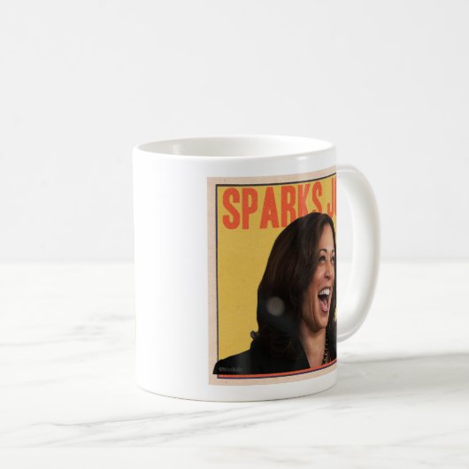 Kamala Harris Sparks Joy Tasse (VorderseiteRechts)