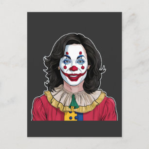 Kamala Harris Spooky Halloween Clownwahl 2024 Einladungspostkarte