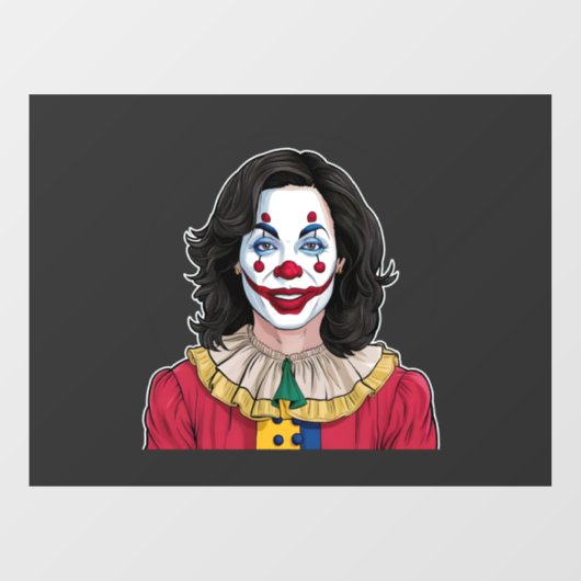 Kamala Harris Spooky Halloween Clownwahl 2024 Fensteraufkleber (Blatt)