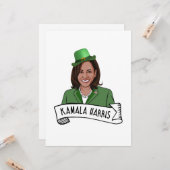 Kamala Harris St. Patrick's Day Karte (Vorderseite/Rückseite Beispiel)