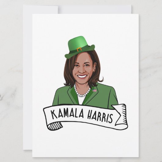 Kamala Harris St. Patrick's Day Karte (Vorderseite)