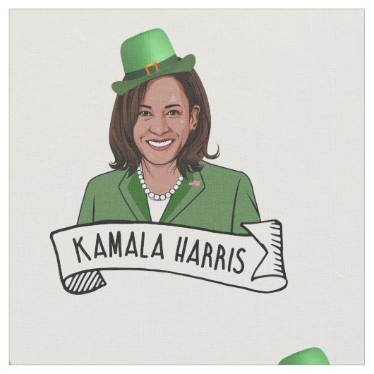 Kamala Harris St. Patrick's Day Stoff (Nahaufnahme)