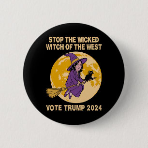 Kamala Harris stoppt die verheerte Hexe des Westen Button