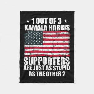 Kamala Harris Stupid Joke American Flag Usa Funny Fleecedecke
