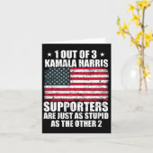 Kamala Harris Stupid Joke American Flag Usa Funny Karte (Gelbe Blume)