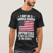Kamala Harris Stupid Joke American Flag Usa Funny T-Shirt (Vorderseite)