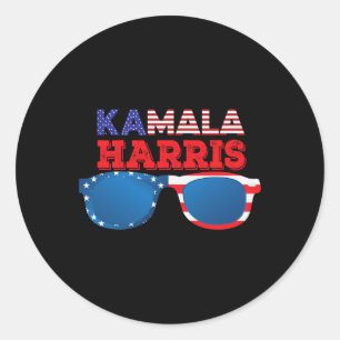 Kamala Harris Sungles Wahl 2024 Runder Aufkleber