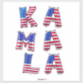 Kamala Harris Supporter USA Flag Balloon Alphabets Aufkleber (Blatt)