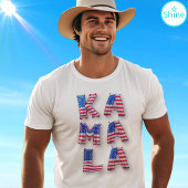 Kamala Harris Supporter USA Flag Balloon Alphabets T-Shirt