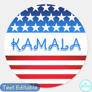 Kamala Harris Supporter Volunteers Demokraten SWAG Runder Aufkleber