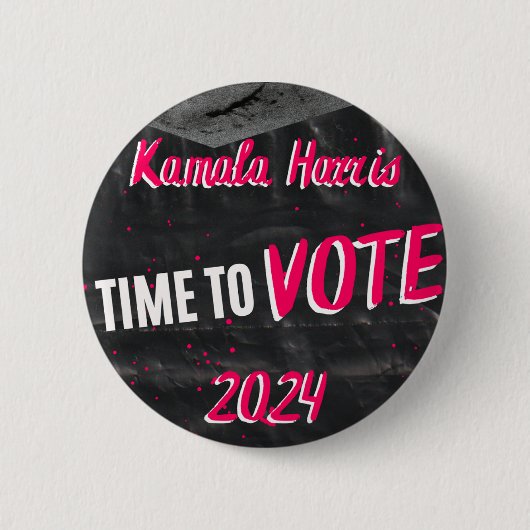Kamala Harris Taste. Dunkel Button (Vorderseite)