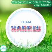 Kamala Harris TEAM HARRIS US Flag Balloon Alphabet Aufkleber