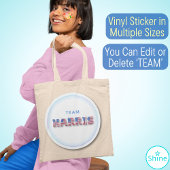 Kamala Harris TEAM HARRIS US Flag Balloon Alphabet Aufkleber