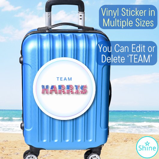 Kamala Harris TEAM HARRIS US Flag Balloon Alphabet Aufkleber