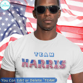 Kamala Harris TEAM HARRIS USA Flag Balloon Letters T-Shirt