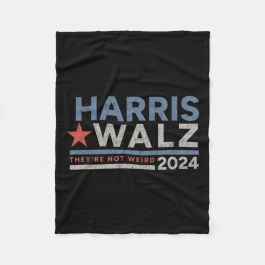 Kamala Harris Tim W Not Weird Fleecedecke (Vorderseite)