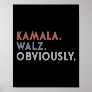 Kamala Harris Tim W Wählt offensichtlich Harris Wa Poster