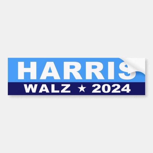 Kamala Harris Tim Walz 2024 Autoaufkleber (Vorne)