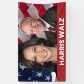 Kamala Harris Tim Walz 2024 Banner (Vertikal)