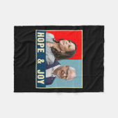 Kamala Harris Tim Walz 2024 Hoffnung und Freude Fleecedecke (Vorderseite (Horizontal))