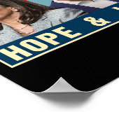 Kamala Harris Tim Walz 2024 Hoffnung und Freude Poster (Ecke)