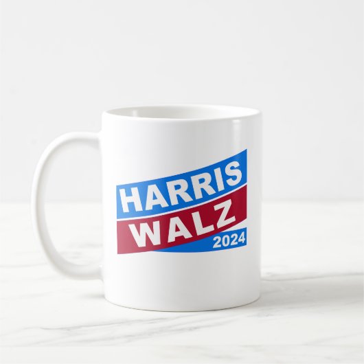 Kamala Harris Tim Walz 2024 Kaffee Kaffeetasse (Links)