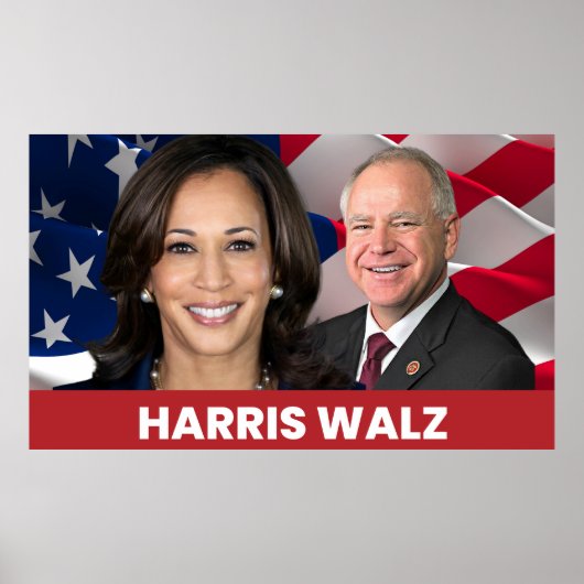 Kamala Harris Tim Walz 2024 Poster (Vorne)