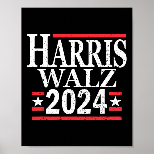 Kamala Harris Tim Walz 2024 Poster (Vorne)