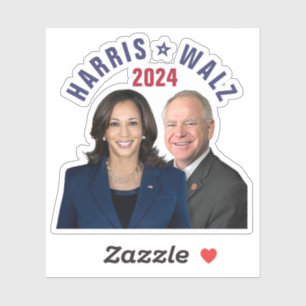 Kamala Harris Tim Walz 2024 Präsident Vice Fotos Aufkleber