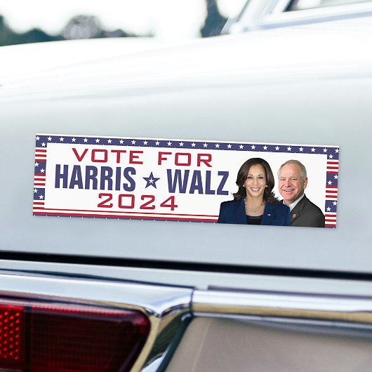 Kamala Harris Tim Walz 2024 Präsident Vice Fotos Autoaufkleber