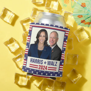 Kamala Harris Tim Walz 2024 Präsident Vice Fotos Dosenkühler