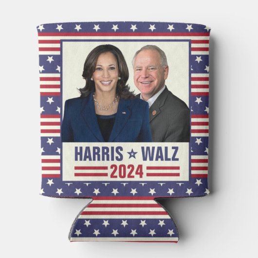 Kamala Harris Tim Walz 2024 Präsident Vice Fotos Dosenkühler (Rückseite)
