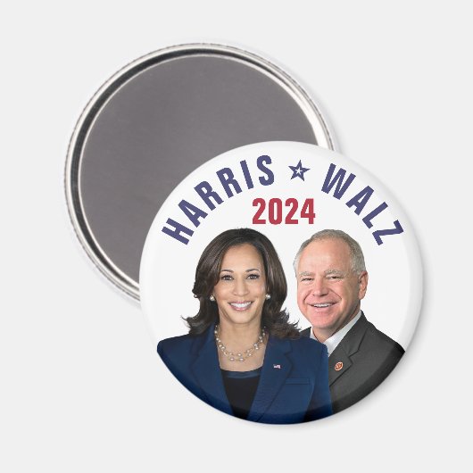 Kamala Harris Tim Walz 2024 Präsident Vice Fotos Magnet (Vorderseite/Rückseite)