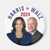 Kamala Harris Tim Walz 2024 Präsident Vice Fotos Magnet (Vorne)