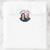 Kamala Harris Tim Walz 2024 Präsident Vice Fotos Runder Aufkleber (Tasche)