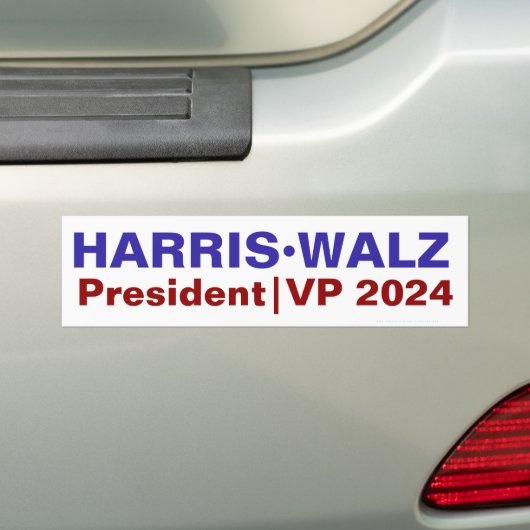 Kamala Harris Tim Walz 2024 Präsident | Vice Pres Autoaufkleber (Auf Auto)