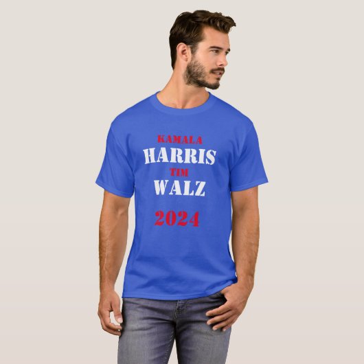 Kamala Harris Tim Walz 2024 T-Shirt (Vorne ganz)