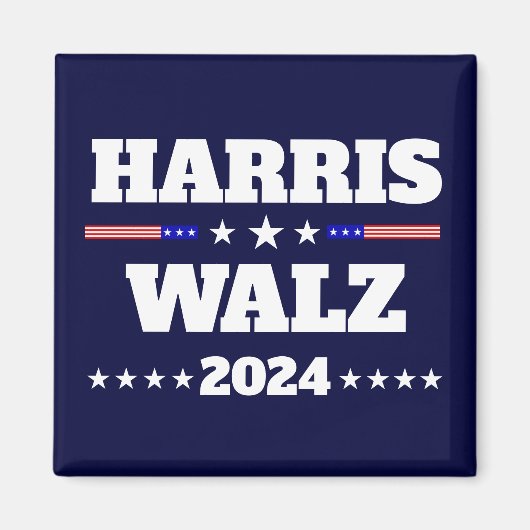 Kamala Harris Tim Walz 2024 US-Präsidentschaftskam Magnet (Vorne)