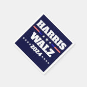 Kamala Harris Tim Walz 2024 US-Präsidentschaftskam Serviette (Ecke)