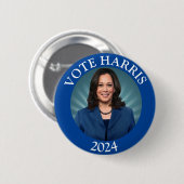Kamala Harris Tim Walz 2024 Vote-Demokrat Präsiden Button (Vorne & Hinten)