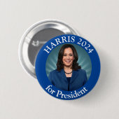Kamala Harris Tim Walz 2024 Vote-Demokrat Präsiden Button (Vorne & Hinten)