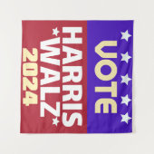 Kamala Harris Tim Walz 2024 Wandteppich (Vorderseite (Horizontal))