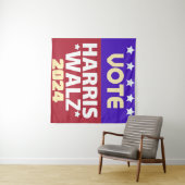 Kamala Harris Tim Walz 2024 Wandteppich (Beispiel (Horizontal))