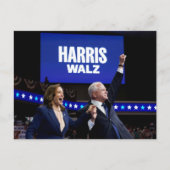 Kamala Harris Tim Walz Banner Postkarte (Vorderseite)
